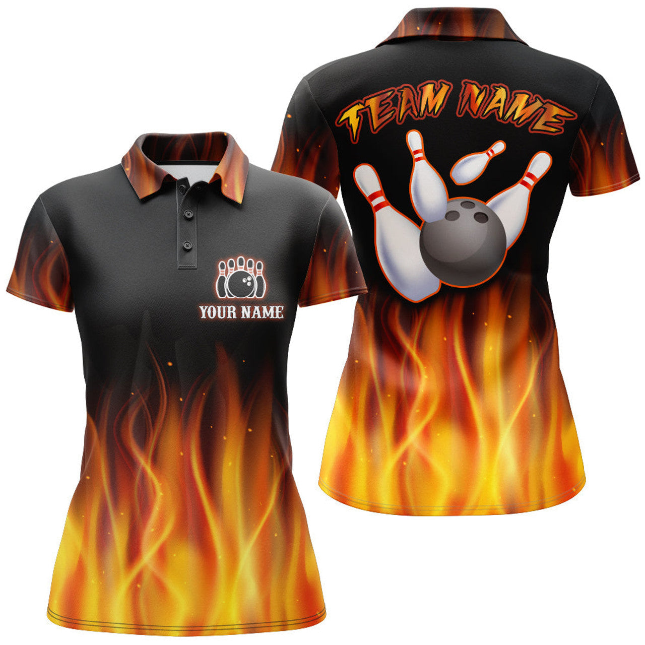 Custom Personalized Bowling Jersey with Name and Team Name Custom Bowling Team Jersey Bowling Polo Shirt for Women