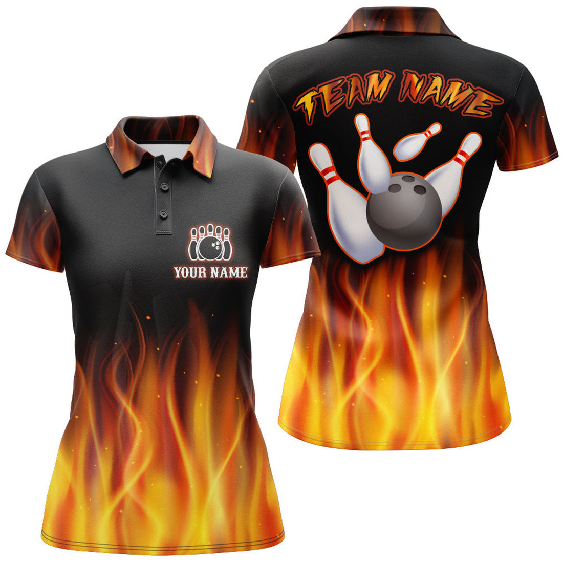 Custom Personalized Bowling Jersey with Name and Team Name Custom Bowling Team Jersey Bowling Polo Shirt for Women