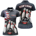 Custom American Bowling Polo Shirt for Women Custom Bowling Team Jersey Bowling Shirt