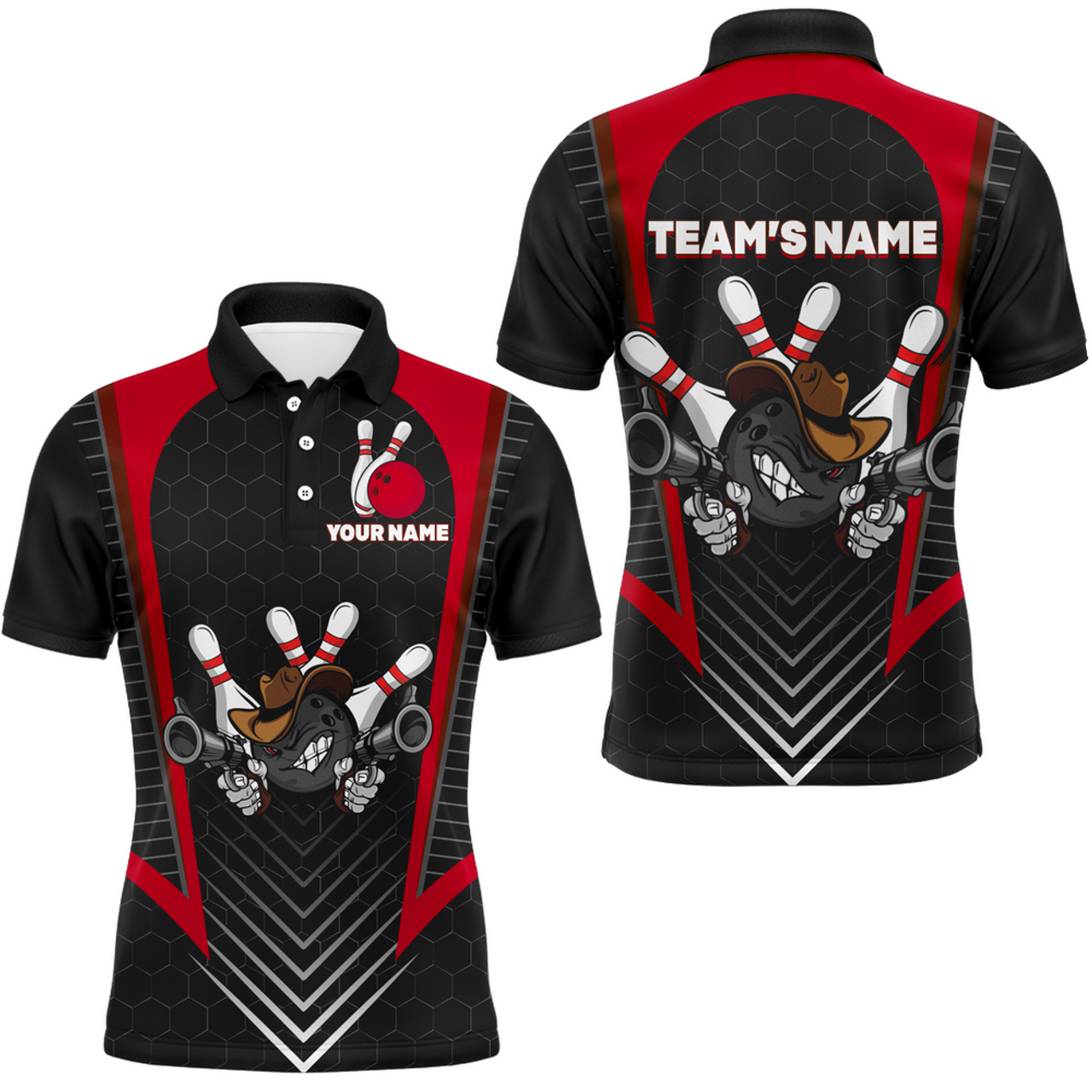 Custom Funny Bowling Cowboy Multicolor Option Customized Name 3D Shirt, Gift For Bowling Lovers