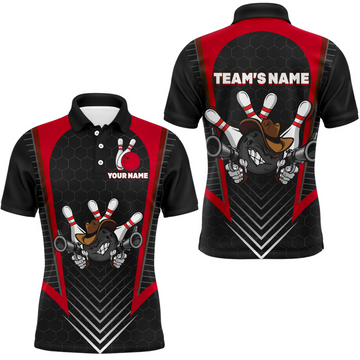 Custom Funny Bowling Cowboy Multicolor Option Customized Name 3D Shirt, Gift For Bowling Lovers