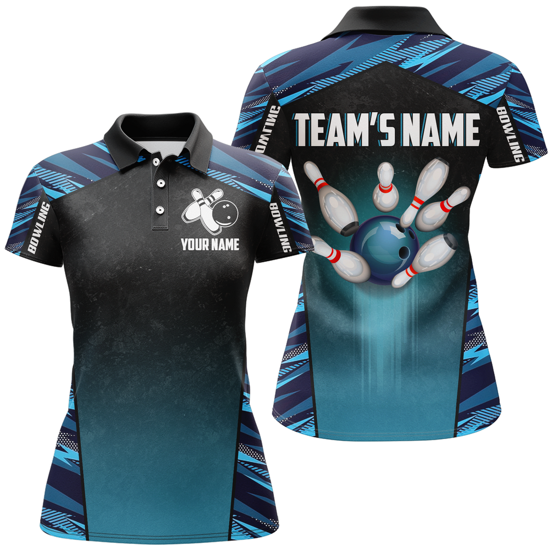 Custom Bowling Shirt for Women Bowling Jersey Bowling Team League Polo Shirt