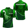 Custom Multi Color Hive Bowling Shirt for Men Bowling Jersey Bowling Team League Quarter-Zip Shirt