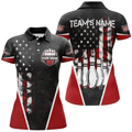 Custom American Bowling Polo Shirt for Women Custom Bowling Team Jersey Bowling Shirt