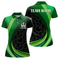 Custom Lucky Bowling Shirt for Women St. Patrick Day Bowling Shirt Custom Green Polo Team Shirt