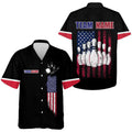 Custom Hawaiian Bowling Shirt For Men Women Custom American Flag Bowling Shirt With Name Bowling Team Shirt