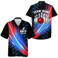 Custom Hawaiian Bowling Shirt For Women Men Custom Bowling Hawaiian Black Bowling Team Shirt