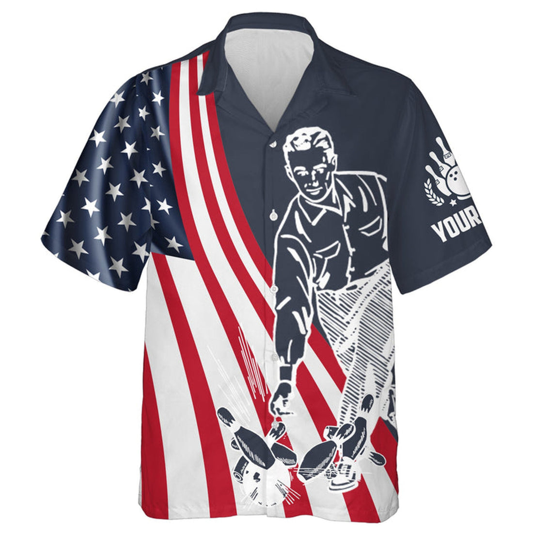 Custom Grab Your Balls We're Going Bowling Hawaiian Shirt Custom Bowling Men USA Bowling Shirt