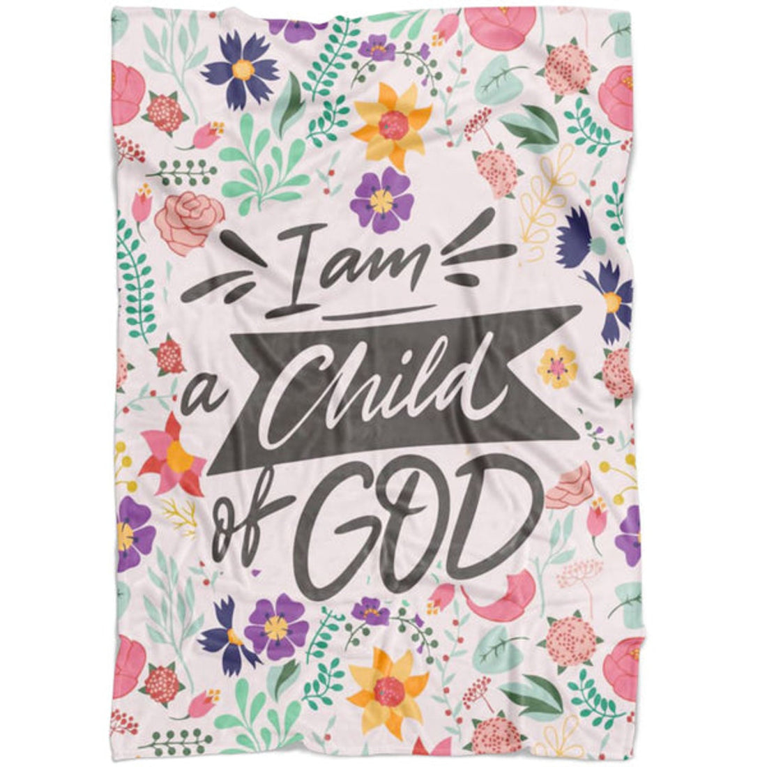 FUNSTUFFPRINT I Am A Child Of God Fleece Blanket - Christian Blanket - Bible Verse Blanket