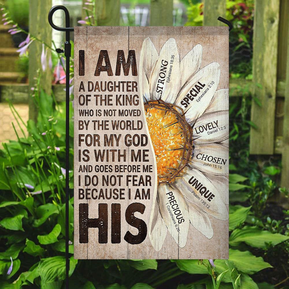 I Am A Daughter Of The King Flag, Christian's Flag, Garden Decor, Garden Flag Stand, Christian Flag, Scripture Flag, Garden Banner