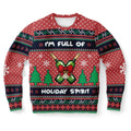 FUNSTUFFPRINT I Am Full Of Holiday Spirit Ugly Christmas Sweater, Christmas Sweater, Ugly Sweater, Funny Xmas Sweaters Ugly Sweater