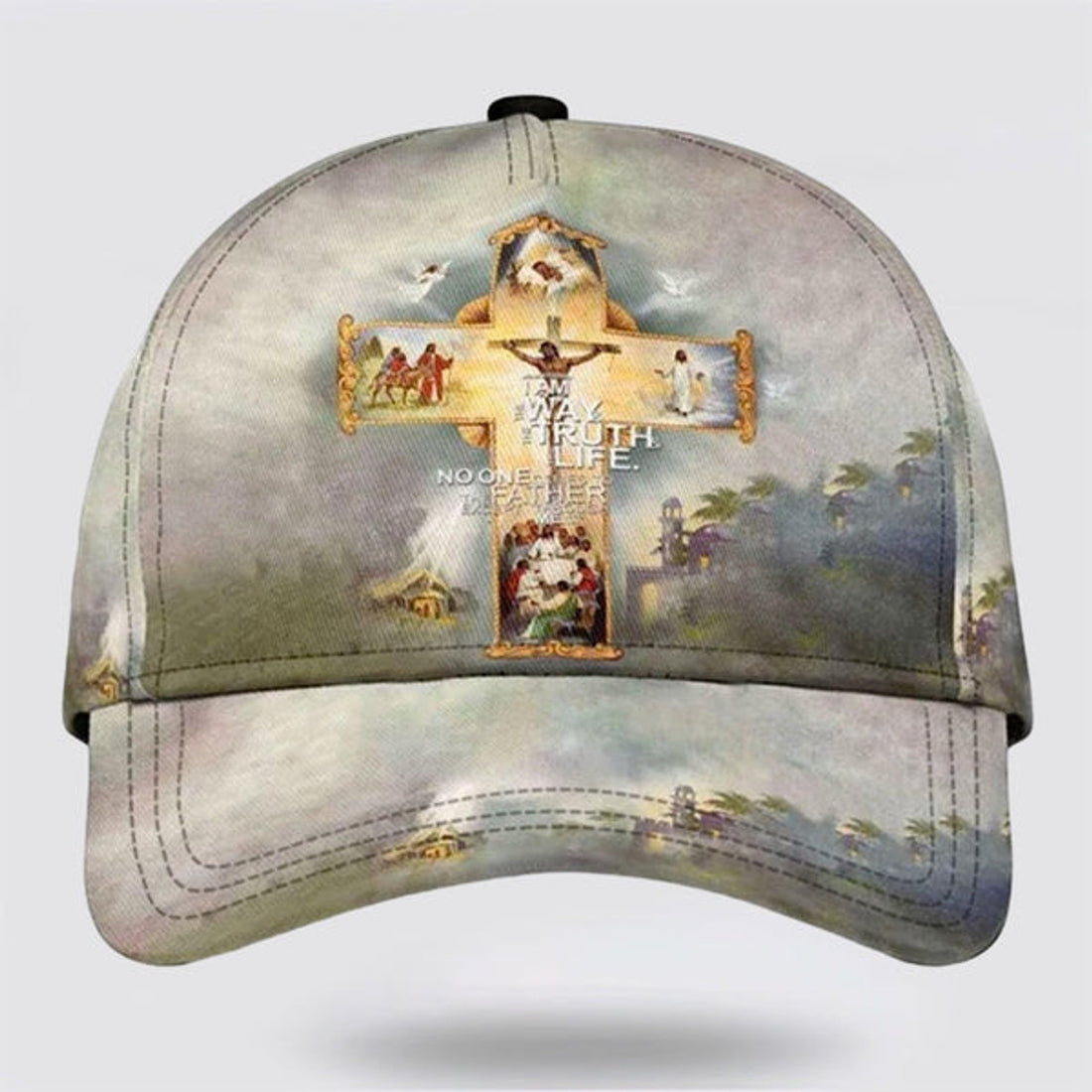 FUNSTUFFPRINT I Am Way Truth Life Baseball Cap - Christian Hats for Men and Women