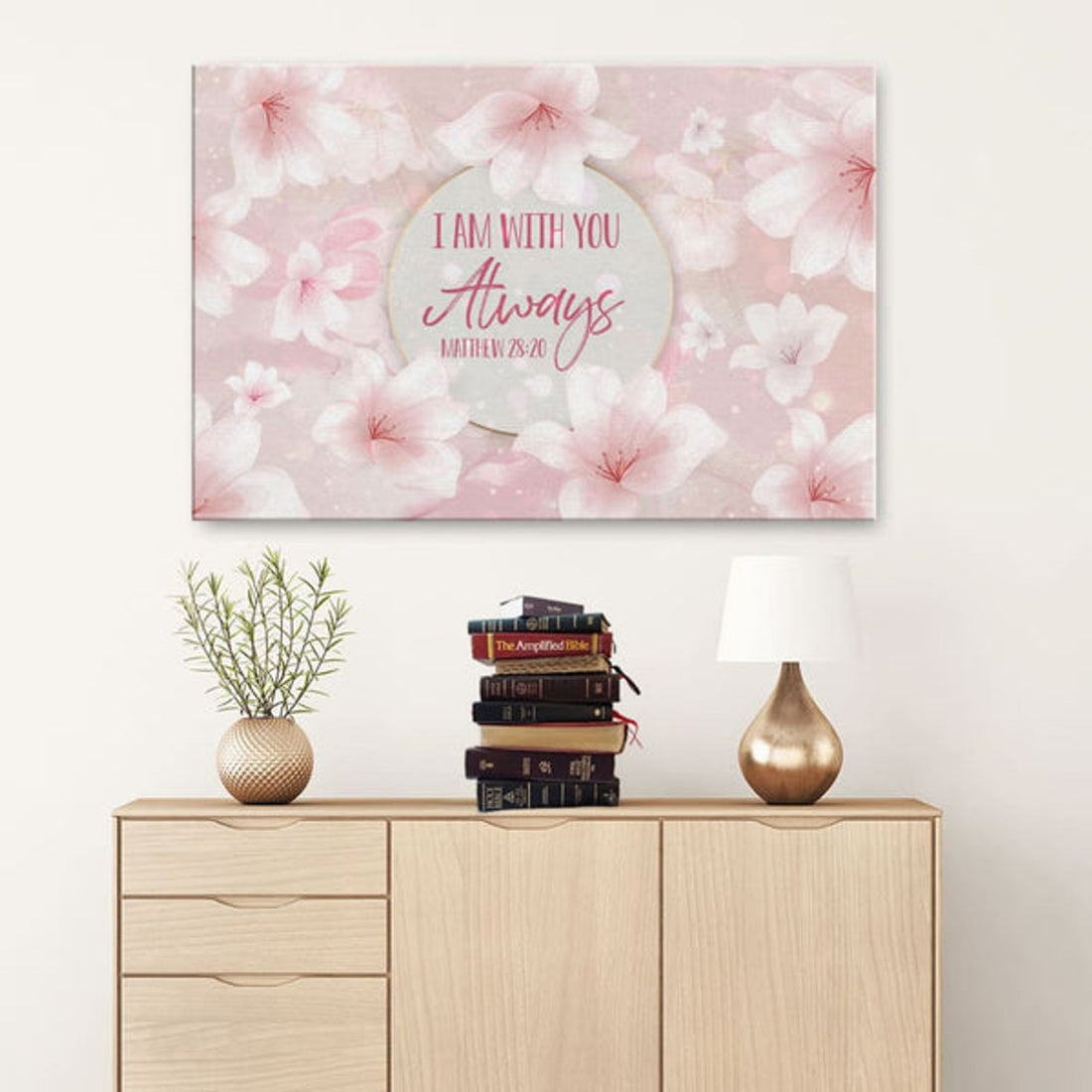 I Am With You Always Matthew 2820 Canvas Wall Art - Religious Wall Decor