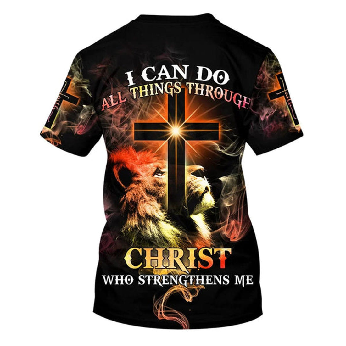 FUNSTUFFPRINT I Can Do All Things Through Christ Who Strengthens Me Christian 3D T-shirt