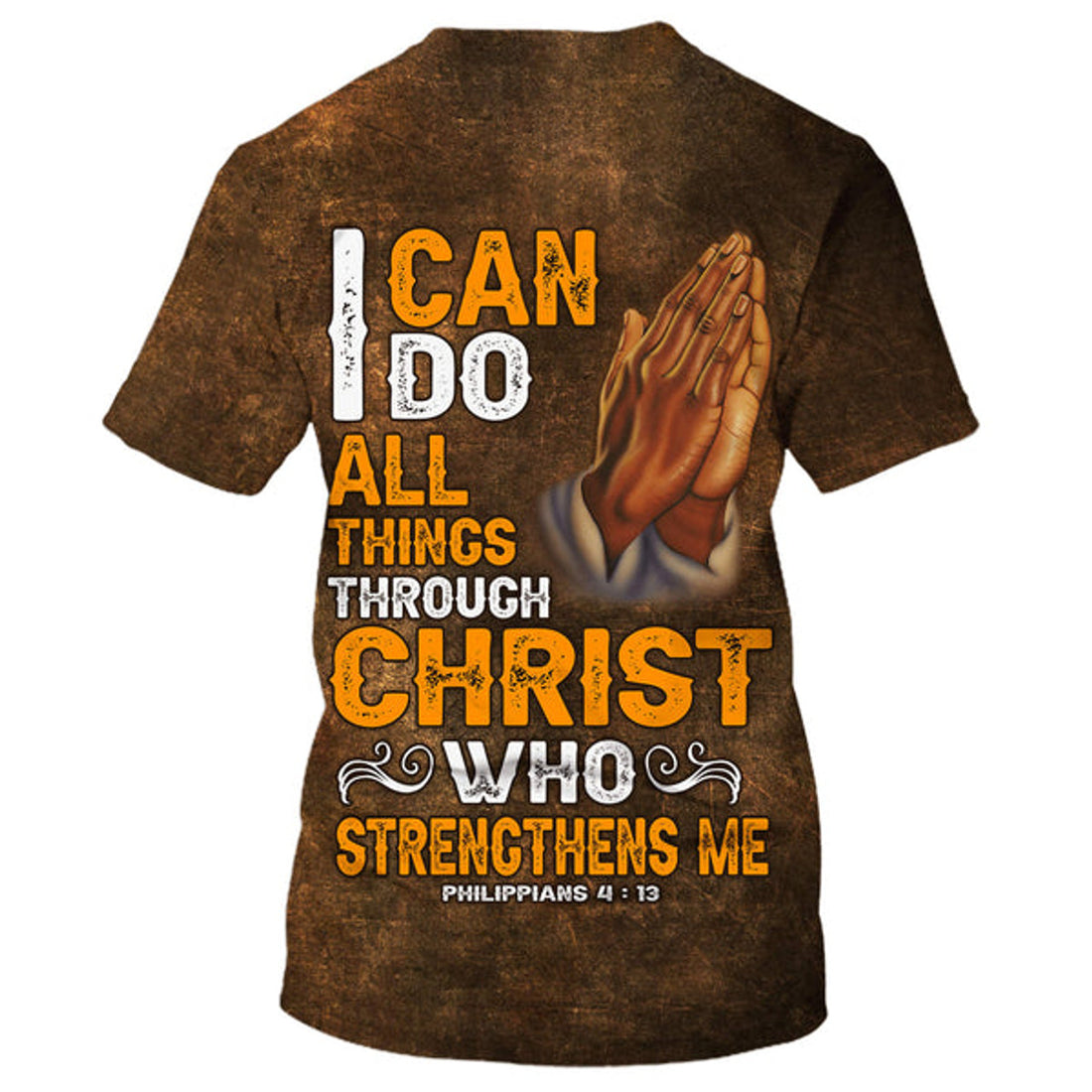 FUNSTUFFPRINT I Can Do All Things Through Christ Who Strengthens Me Shirts - Jesus Hands And The Lion 3D All Over Printed Shirt for Men and Women 3D T-shirt