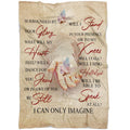 FUNSTUFFPRINT I Can Only Imagine Fleece Blanket - Christian Blanket - Bible Verse Blanket