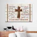 I Can Only Imagine Wooden Cross Christian Wall Art Canvas - Religious Wall Decor
