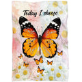 FUNSTUFFPRINT I Choose Faith Hope Love Peace Joy Happy Fleece Blanket - Christian Blanket - Bible Verse Blanket