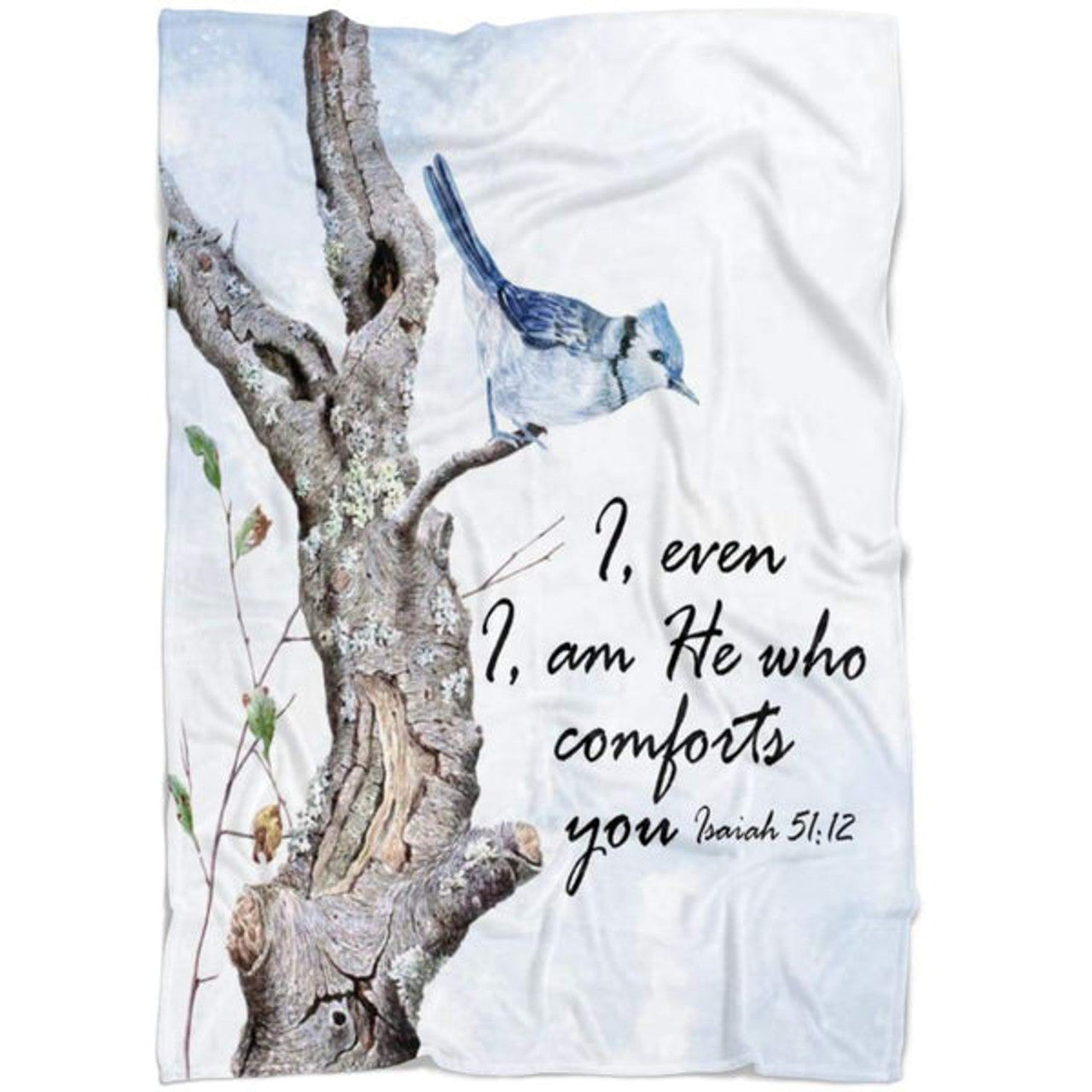 FUNSTUFFPRINT I Even I Am He Who Comforts You Isaiah 5112 Fleece Blanket - Christian Blanket - Bible Verse Blanket
