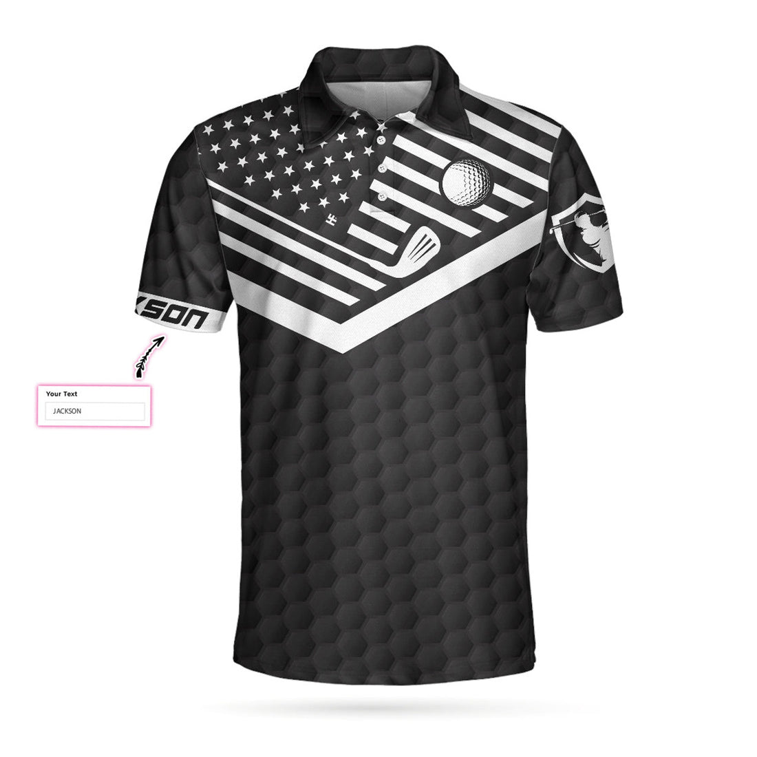 Custom I Got A Hole In One Custom Polo Shirt, Personalized Golf American Flag Polo Shirt, Cool Golf Shirt For Men