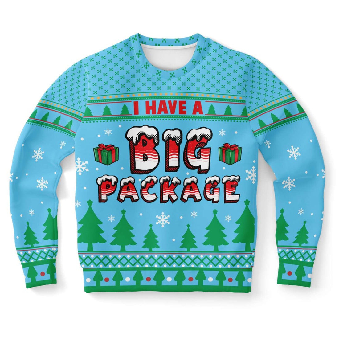 FUNSTUFFPRINT I Have A Big Package Ugly Christmas Sweater, Christmas Sweater, Ugly Sweater, Funny Xmas Sweaters Ugly Sweater