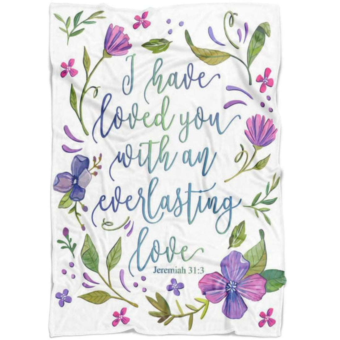 FUNSTUFFPRINT I Have Loved You With An Everlasting Love Jeremiah 313 Fleece Blanket - Christian Blanket - Bible Verse Blanket