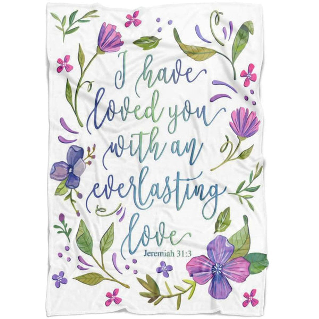 FUNSTUFFPRINT I Have Loved You With An Everlasting Love Jeremiah 313 Fleece Blanket - Christian Blanket - Bible Verse Blanket
