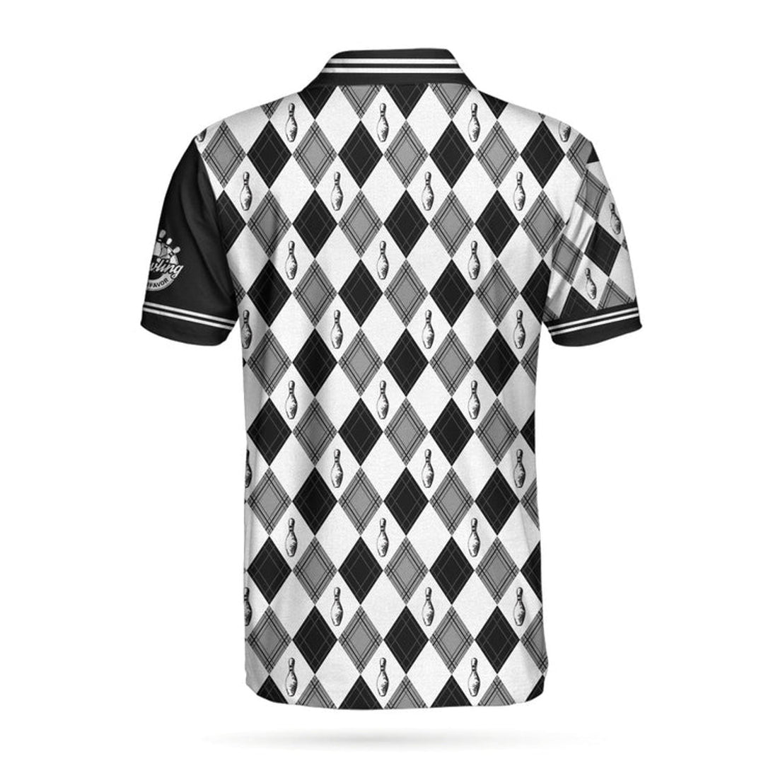 I Just Need To Go Bowling Polo Shirt, Black And White Argyle Pattern Polo Shirt, Best Bowling Shirt For Men