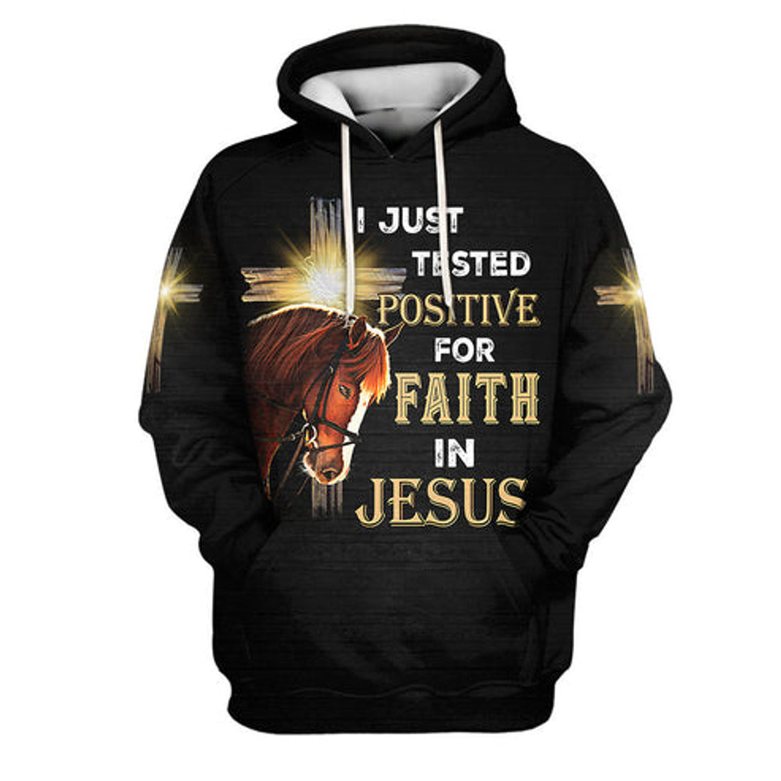FUNSTUFFPRINT 3D I Just Tested Positive For Faith In Jesus 3D Hoodie and Zip Hoodie