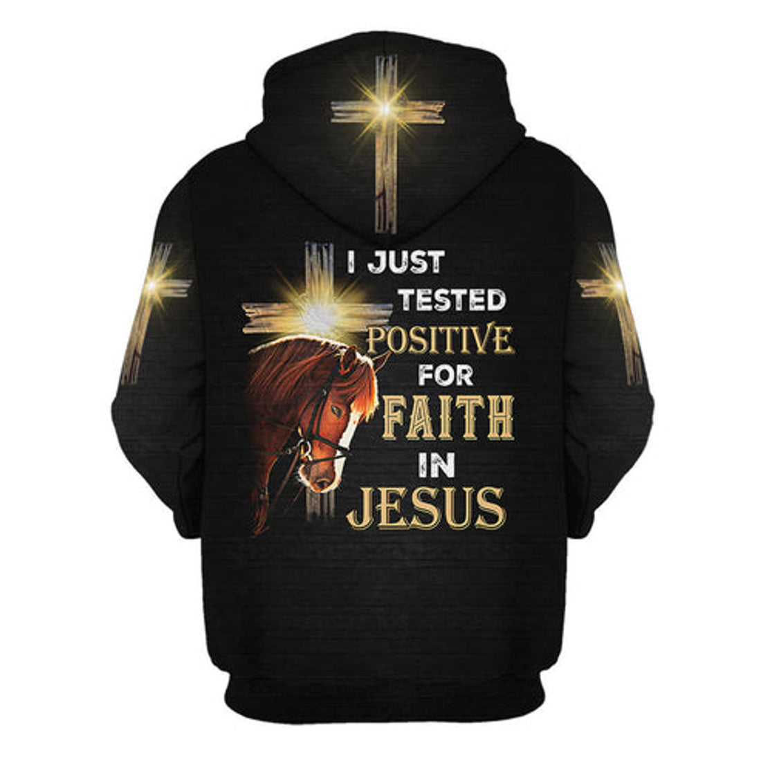 FUNSTUFFPRINT 3D I Just Tested Positive For Faith In Jesus 3D Hoodie and Zip Hoodie