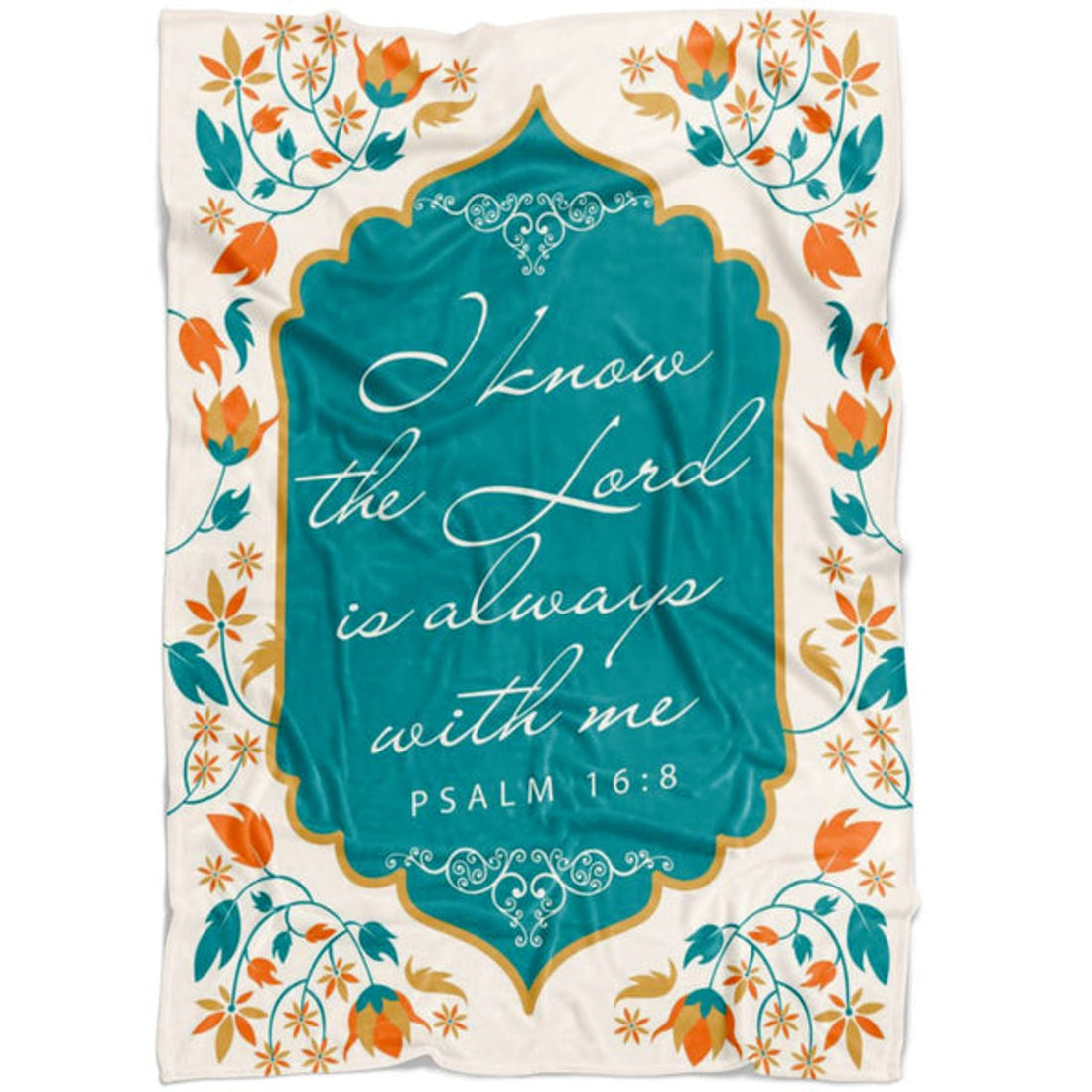 FUNSTUFFPRINT I Know The Lord Is Always With Me Psalm 168 Fleece Blanket - Christian Blanket - Bible Verse Blanket