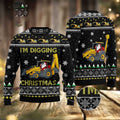 FUNSTUFFPRINT I'M Digging Christmas Ugly Christmas Sweater, Christmas Sweater, Ugly Sweater, Funny Xmas Sweaters Ugly Sweater