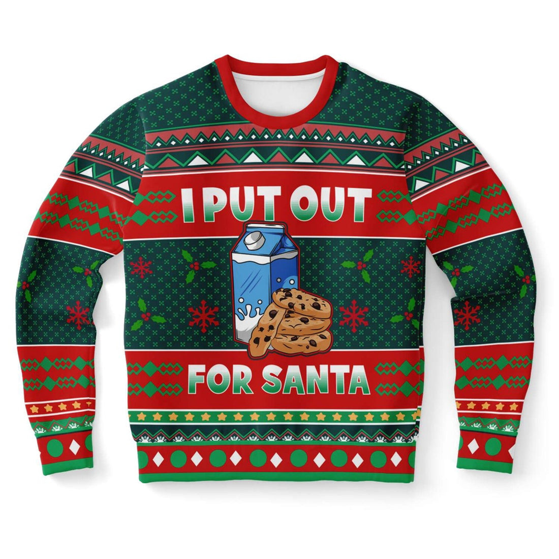 FUNSTUFFPRINT I Put Out For Santa Ugly Christmas Sweater, Christmas Sweater, Ugly Sweater, Funny Xmas Sweaters Ugly Sweater