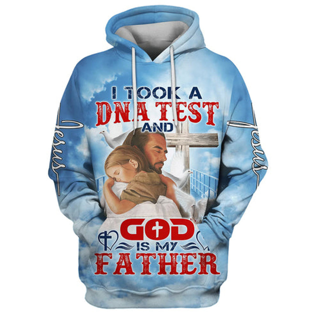 FUNSTUFFPRINT 3D I Took A DNA Test And God Is My Father Jesus And Baby 3D Hoodie and Zip Hoodie