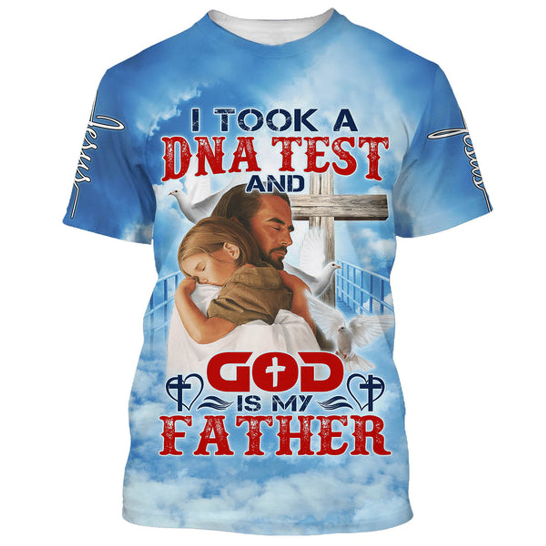 FUNSTUFFPRINT I Took A Dna Test And God Is My Father Jesus And Baby 3D All Over Printed Shirt for Men and Women 3D T-shirt