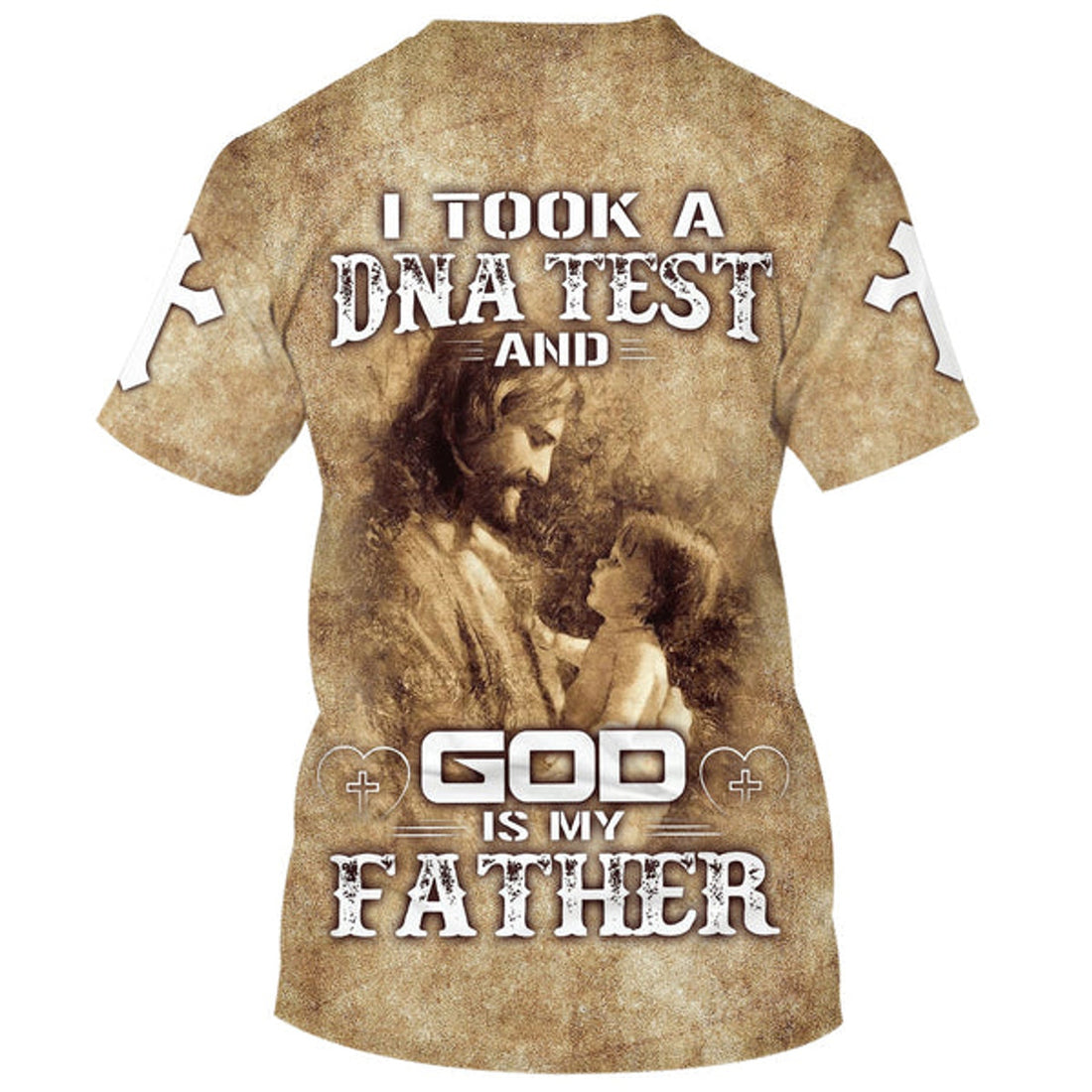 FUNSTUFFPRINT I Took A Dna Test And God Is My Father Shirts - Jesus And Baby Christian 3D T-shirt