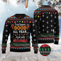 FUNSTUFFPRINT I'Ve Been Good All Year Just Ask Grandma Ugly Christmas Sweater, Christmas Sweater, Ugly Sweater, Funny Xmas Sweaters Ugly Sweater