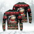 FUNSTUFFPRINT I Want A Hippopotamus For Christmas AOP Ugly Christmas Sweater For Men And Women, Best Gift For Christmas, The Beautiful Winter Christmas Outfit Ugly Sweater