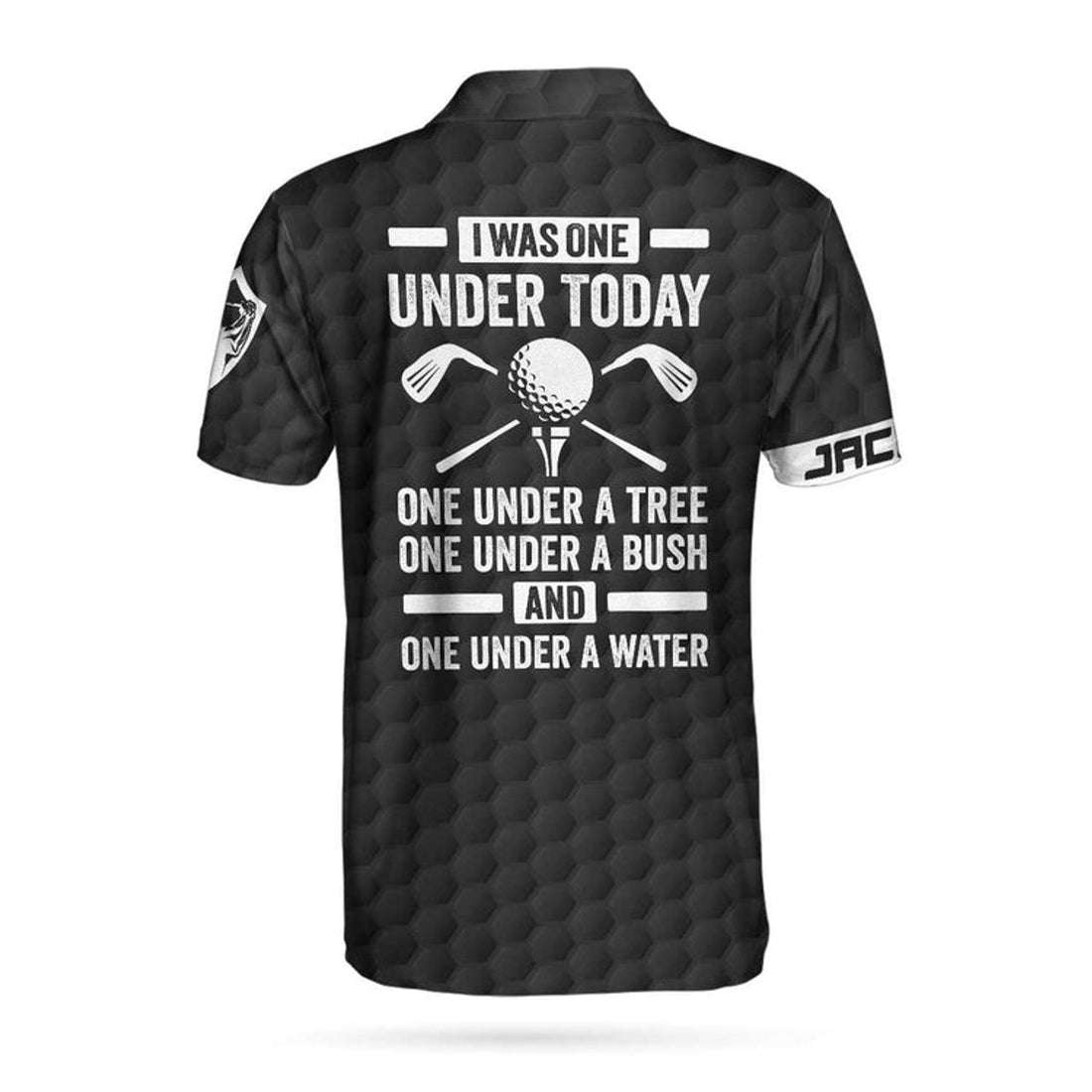 Custom I Was One Under Today Custom Polo Shirt, Personalized Golf American Flag Golf Shirt For Men