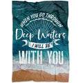 FUNSTUFFPRINT I Will Be With You Isaiah 432 Nlt Fleece Blanket - Christian Blanket - Bible Verse Blanket