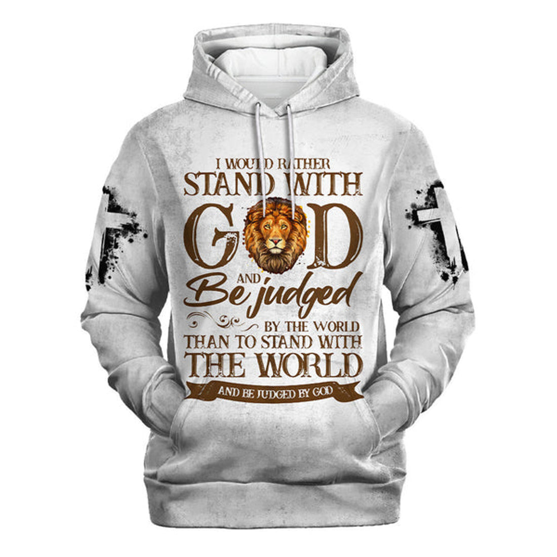 FUNSTUFFPRINT I Would Rather Stand With God Hoodies Men & Women Christian 3D Hoodie and Zip Hoodie