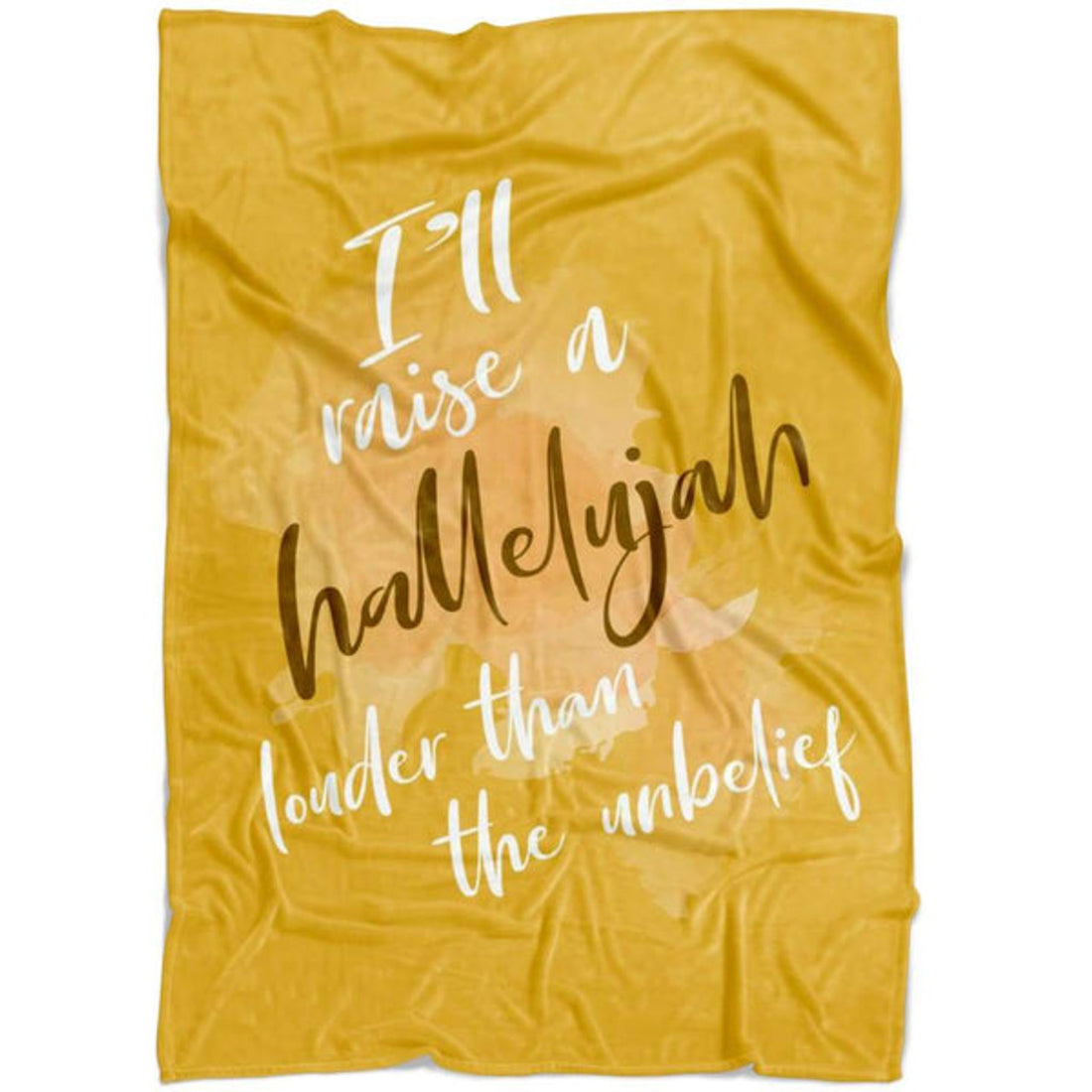 FUNSTUFFPRINT I'll Raise A Hallelujah Louder Than The Unbelief Fleece Blanket - Christian Blanket - Bible Verse Blanket