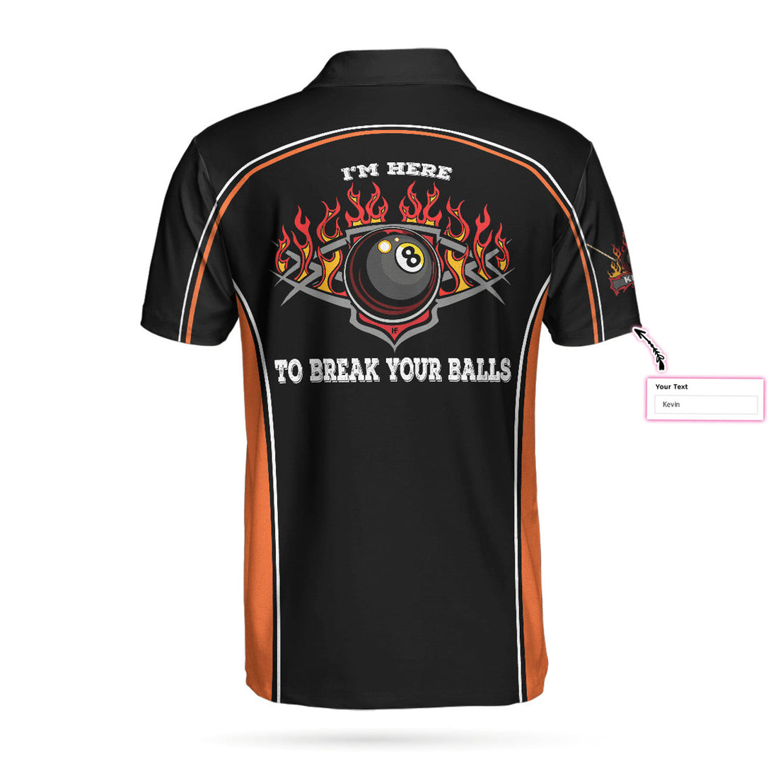 Custom Billiards Custom Men Polo Shirt, Personalized Billiards Shirt, I'm Here To Break Your Balls Men Polo Shirt, Best Gift For Men