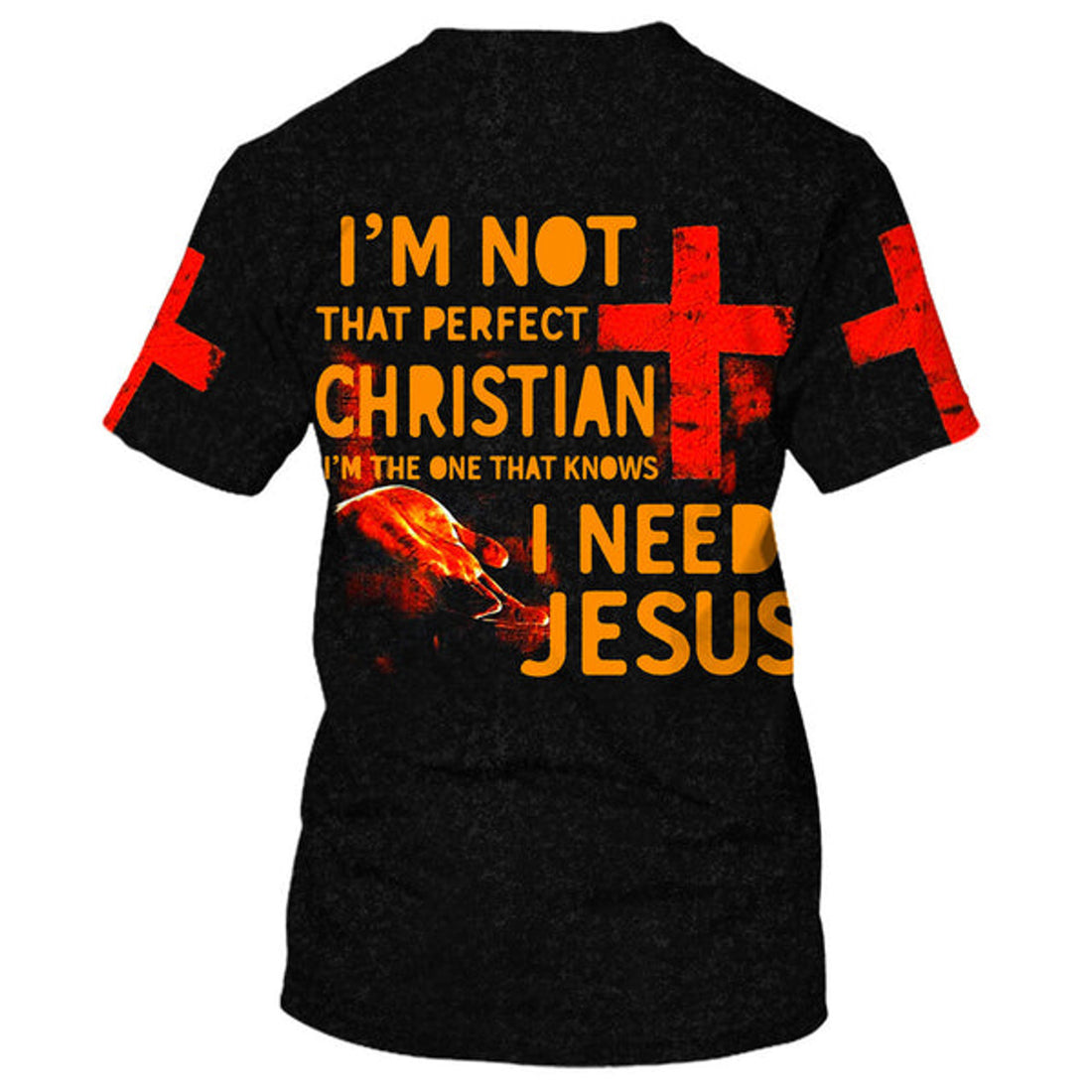 FUNSTUFFPRINT I'm Not That Perfect Christian I Need Jesus 3D All Over Printed Shirt for Men and Women 3D T-shirt