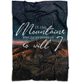 FUNSTUFFPRINT If The Mountains Bow In Reverence So Will I Fleece Blanket - Christian Blanket - Bible Verse Blanket