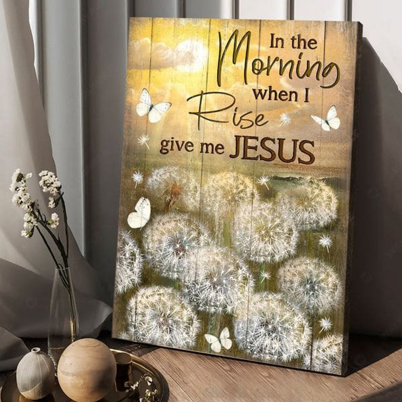 In The Morning When I Ride Give Me Jesus, Dandelion Poster Poster and Canvas