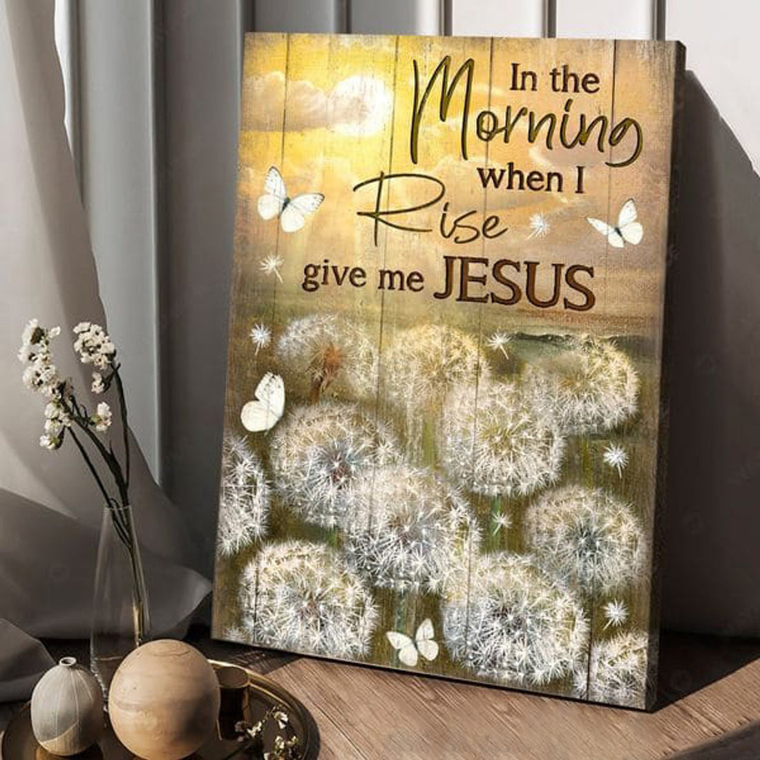 In The Morning When I Ride Give Me Jesus, Dandelion Poster Poster and Canvas