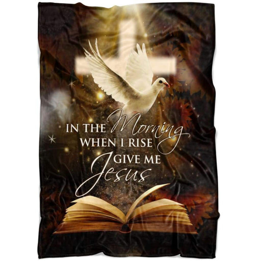 FUNSTUFFPRINT In The Morning When I Rise Give Me Jesus 2 Fleece Blanket - Christian Blanket - Bible Verse Blanket