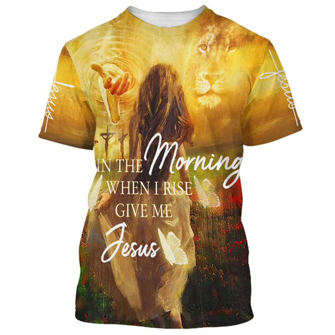 FUNSTUFFPRINT Jesus Is My Savior Take My Hand God 3D T-Shirts - Christian Shirts For Men&Women 3D T-shirt