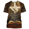 FUNSTUFFPRINT In The Morning When I Rise Give Me Jesus Homing Pigeon 3D All Over Printed Shirt for Men and Women 3D T-shirt